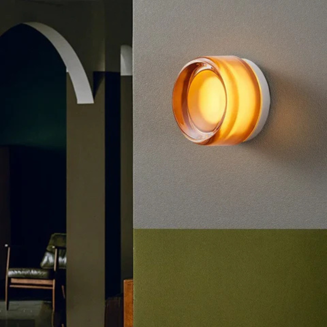 Modern Round Glass Wall Sconce | LED