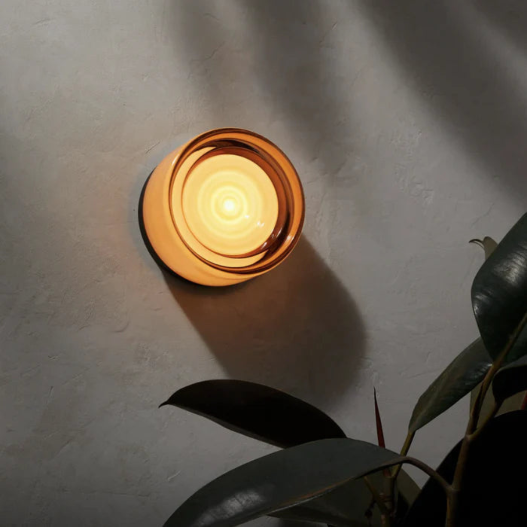 Modern Round Glass Wall Sconce | LED