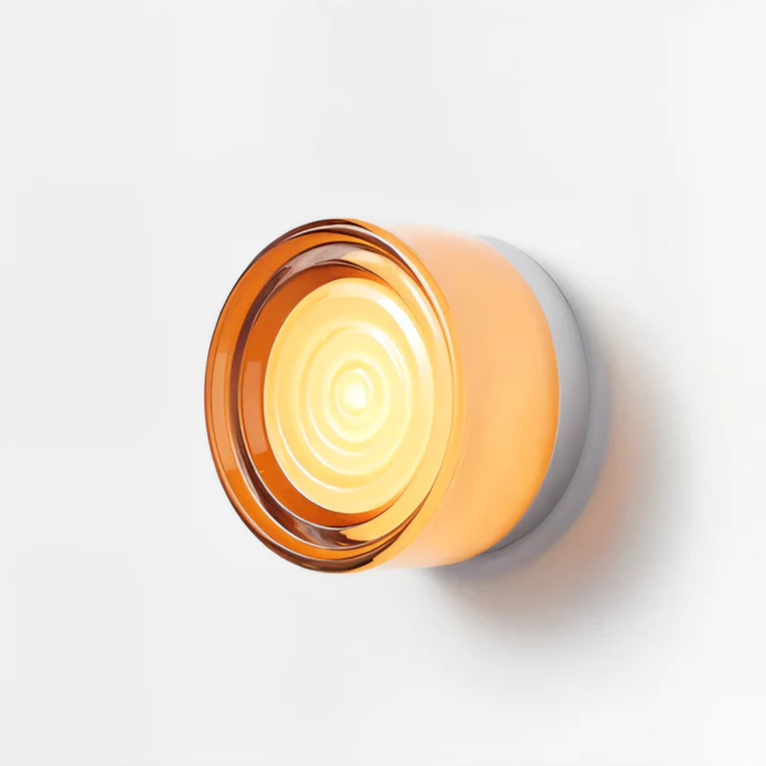Modern Round Glass Wall Sconce | LED