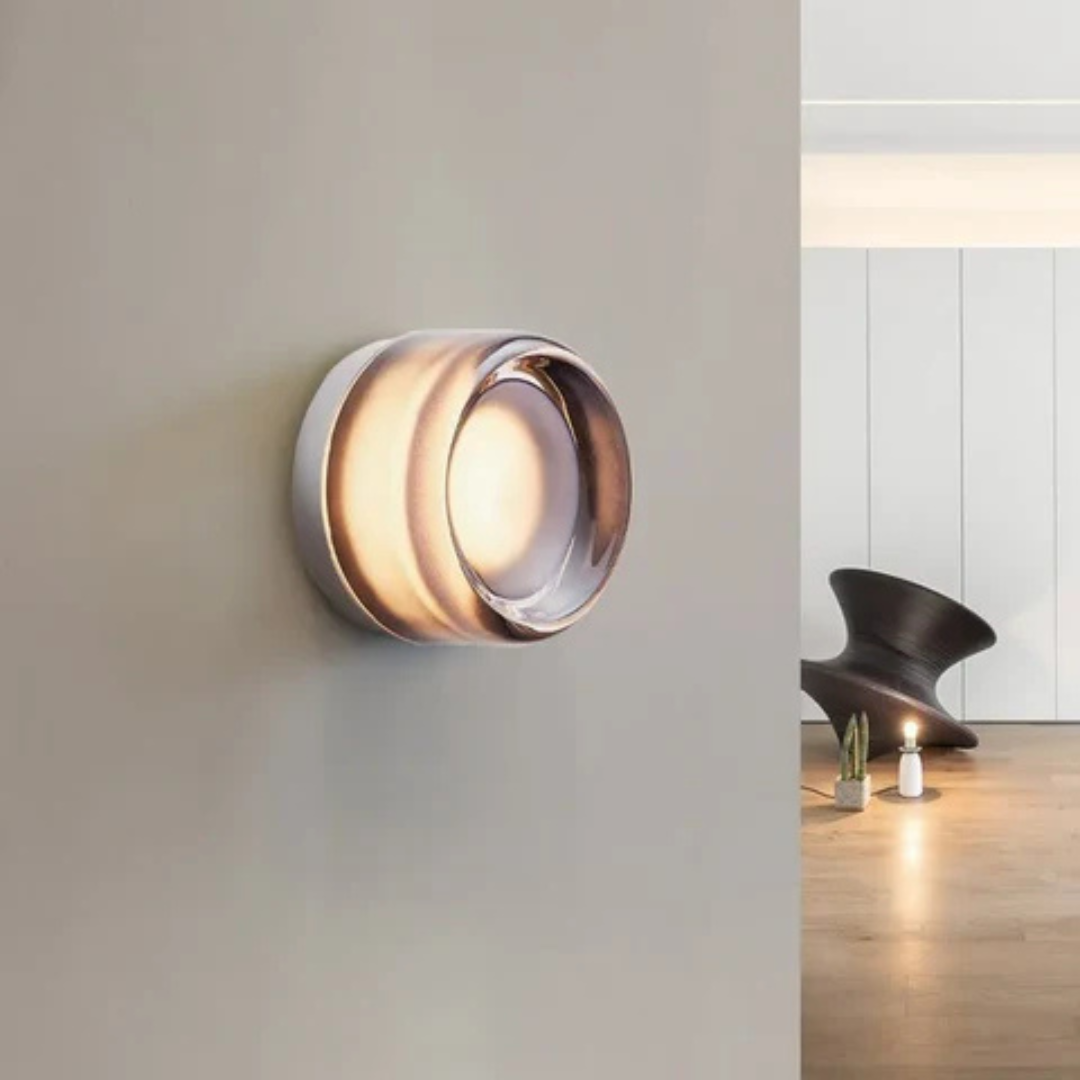 Modern Round Glass Wall Sconce | LED