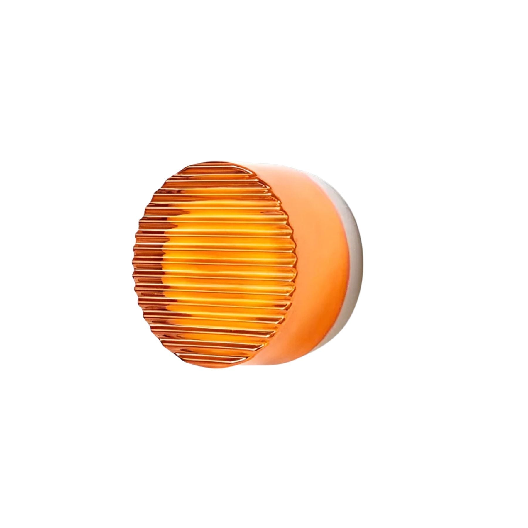 Modern Round Wall Sconce | Amber Glass