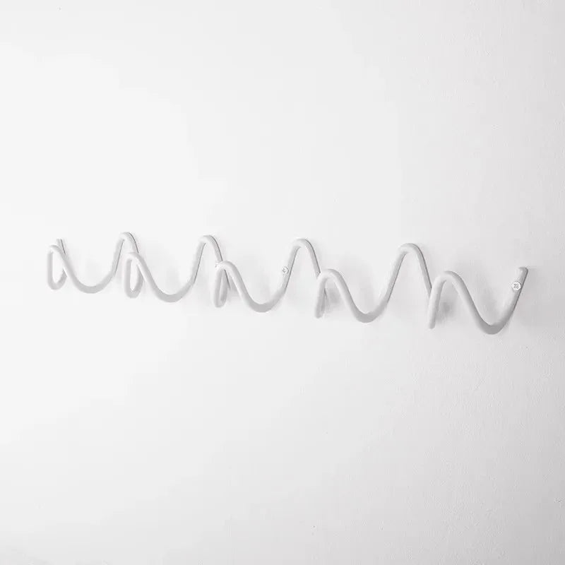 Modern Wrought Iron Wall Hook | Wave Design