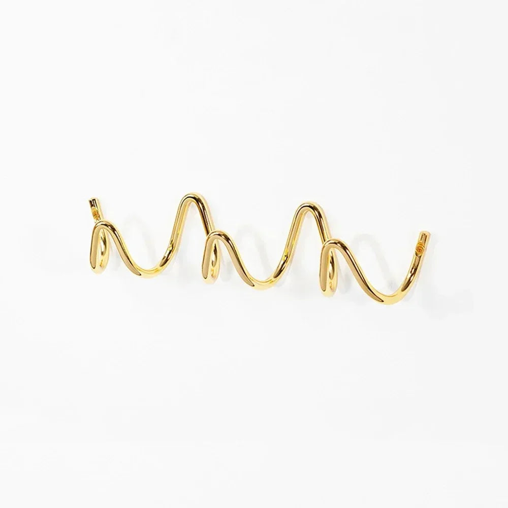 Modern Wrought Iron Wall Hook | Wave Design