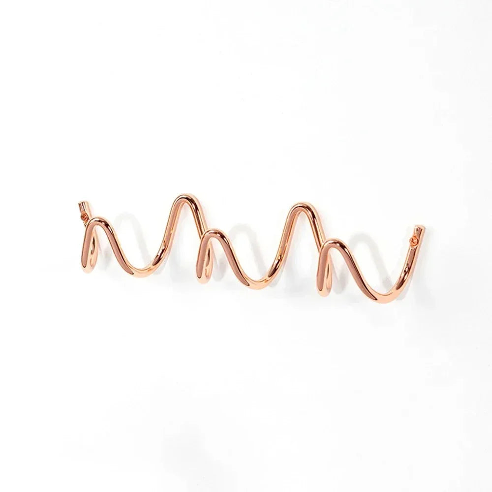 Modern Wrought Iron Wall Hook | Wave Design