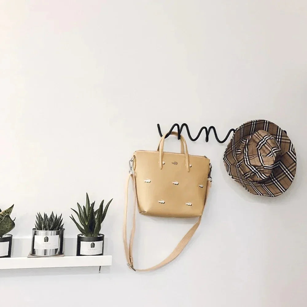 Modern Wrought Iron Wall Hook | Wave Design