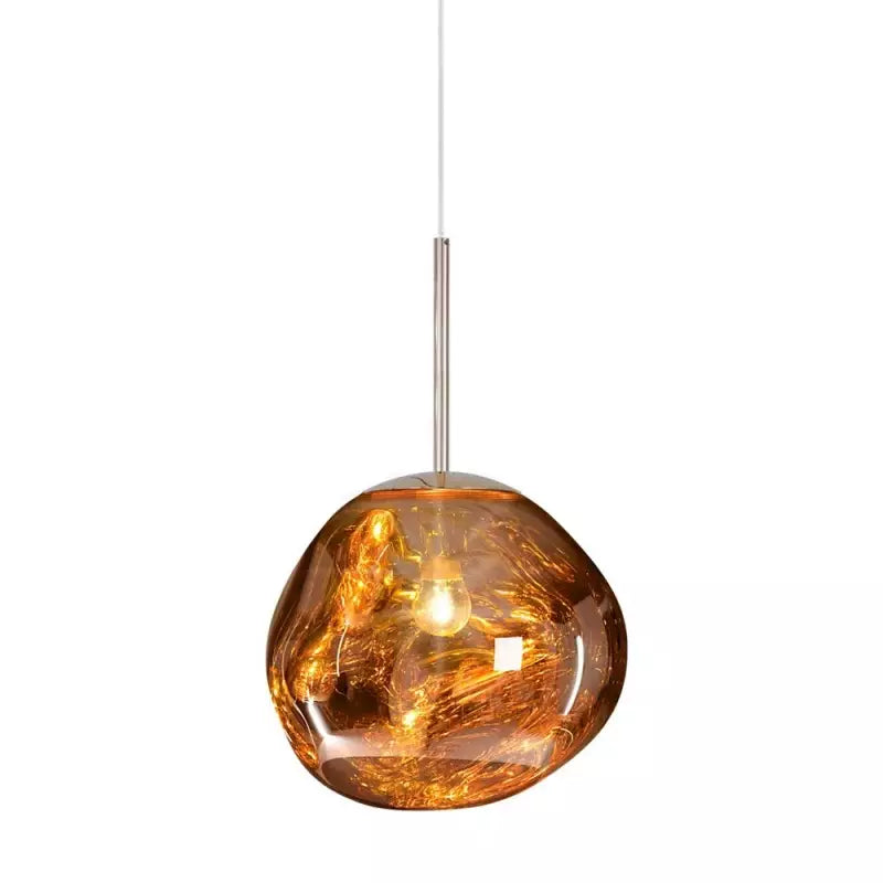 Molten Lava Irregular Glass Sphere Pendant Light | Artistic