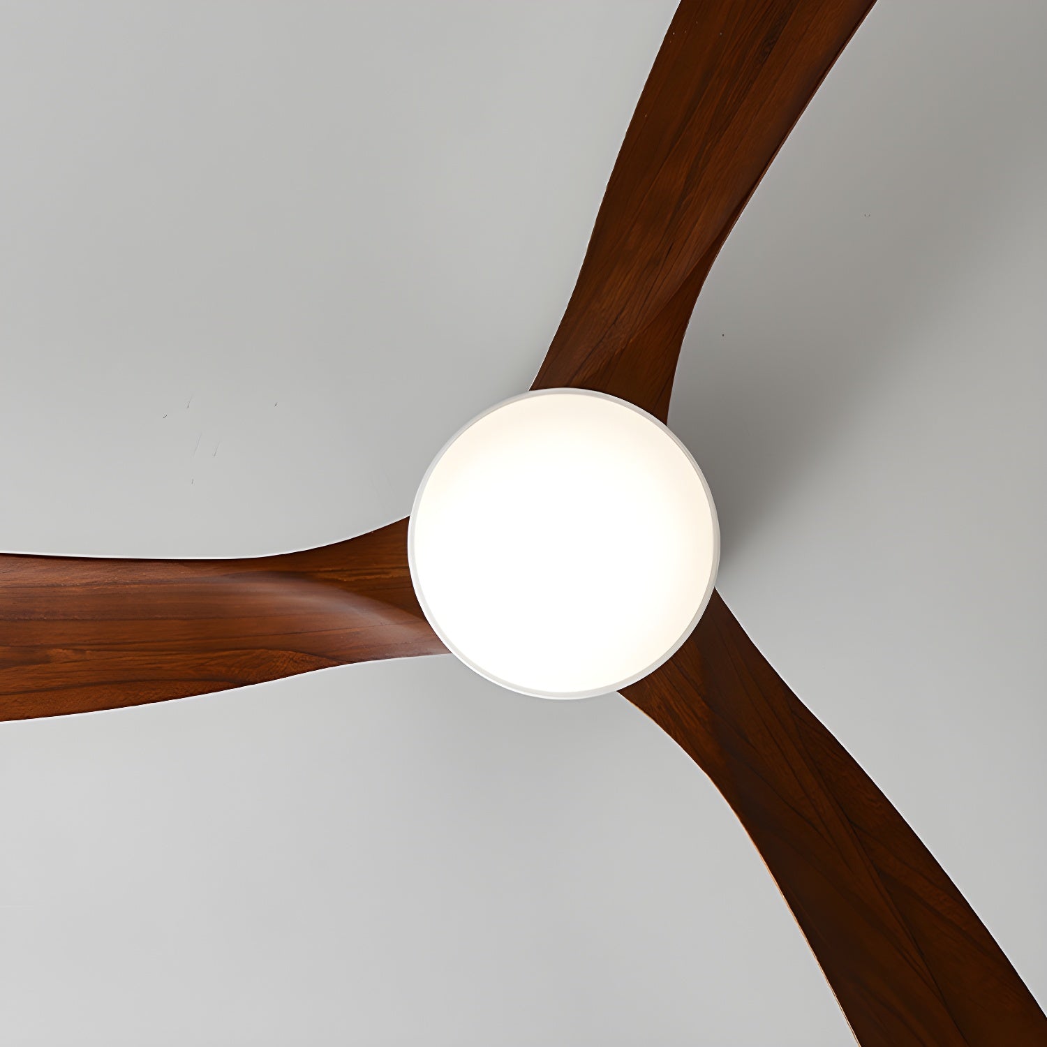 Ceiling Fan with Light 3-Blade Wood Remote | Flush Mount