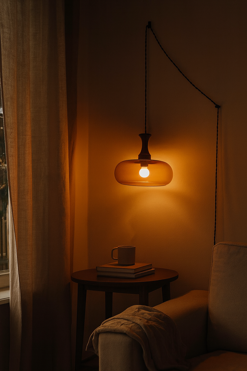 Pendant Lighting Glass Living Room | Wood