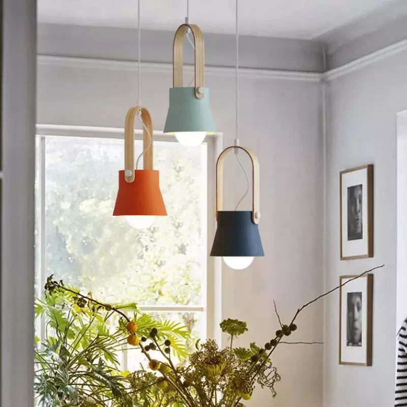 Pendant Lighting with Wooden Design Handle | Modern
