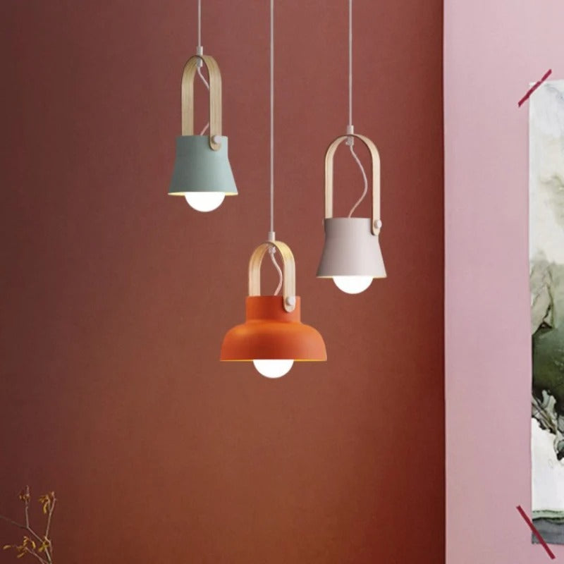 Pendant Lighting with Wooden Design Handle | Modern