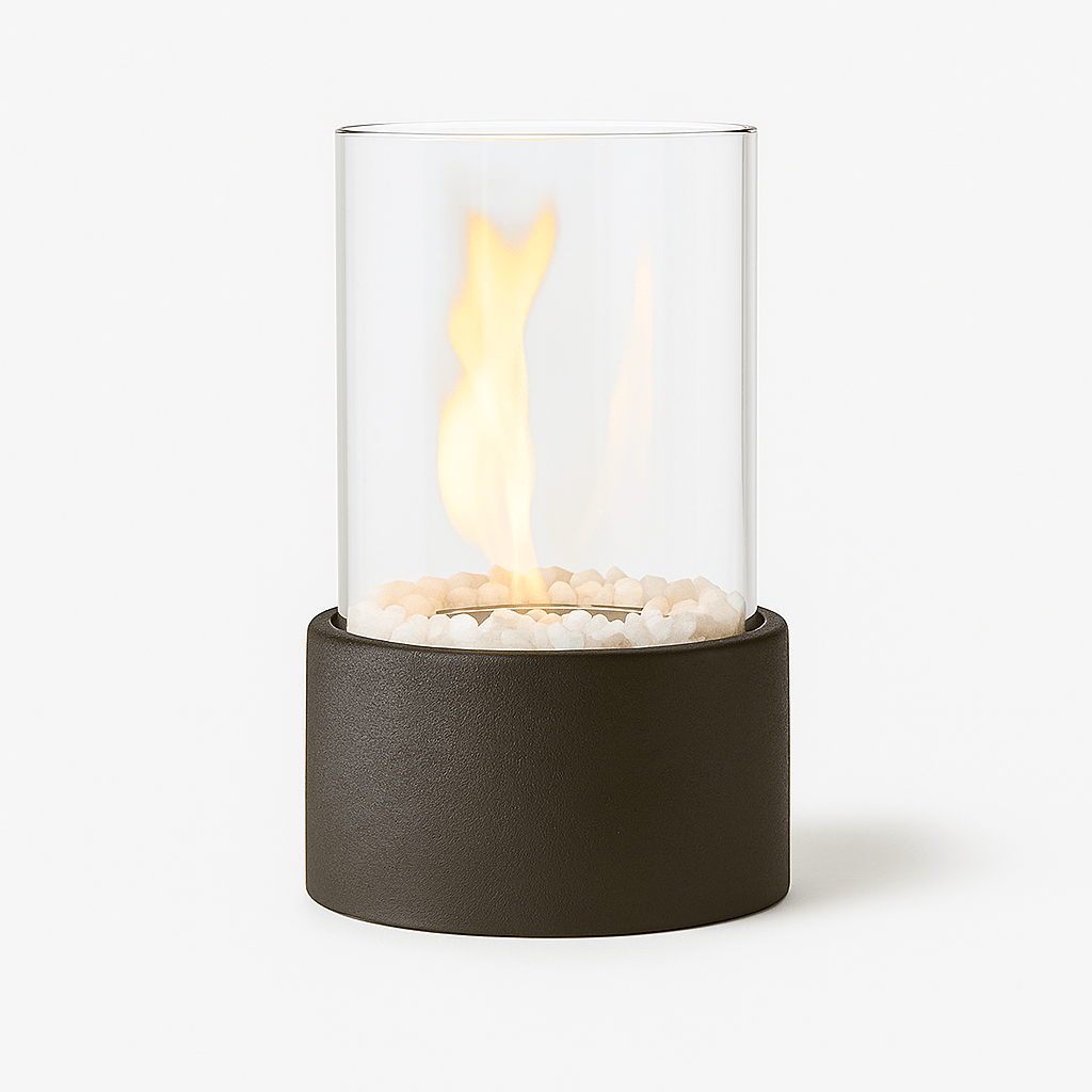 Portable Glass Cylinder Smokeless Fire Pit | Outdoor