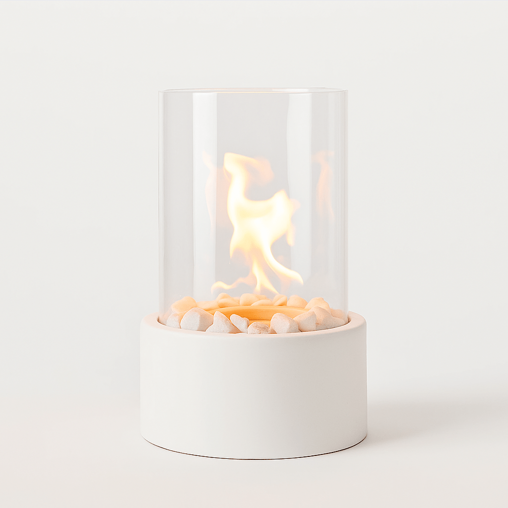 Portable Glass Cylinder Smokeless Fire Pit | Outdoor