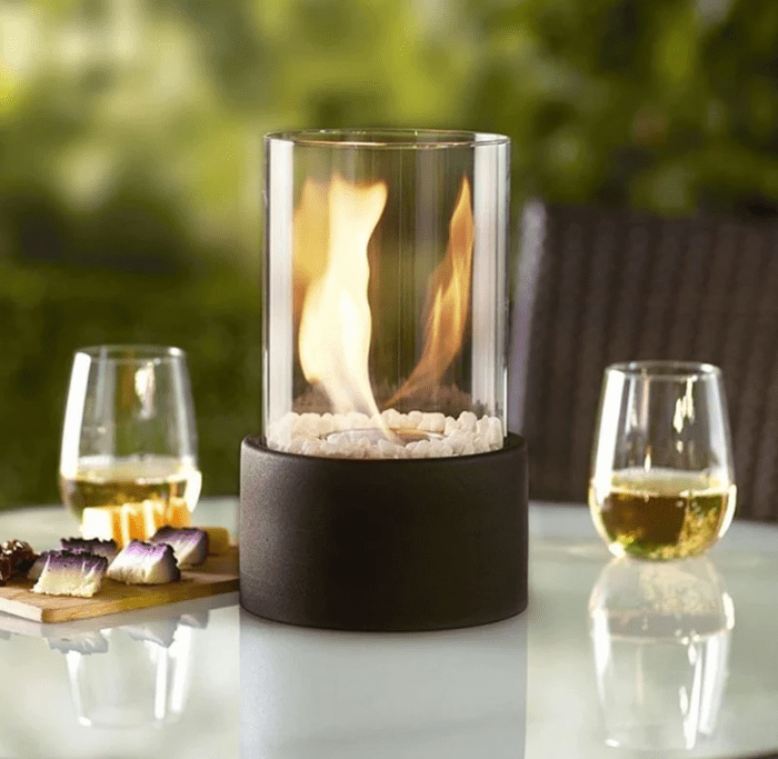 Portable Glass Cylinder Smokeless Fire Pit | Outdoor