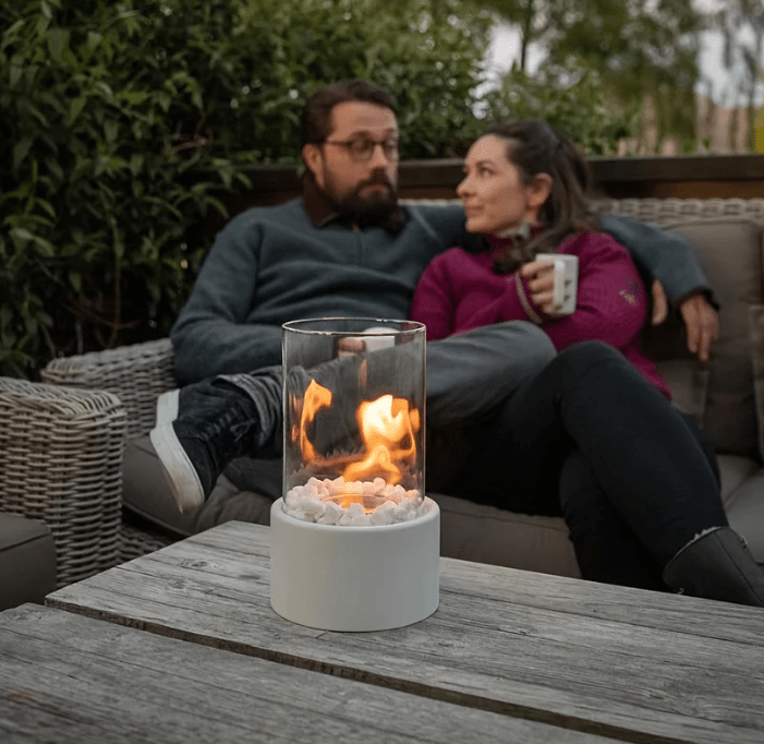 Portable Glass Cylinder Smokeless Fire Pit | Outdoor