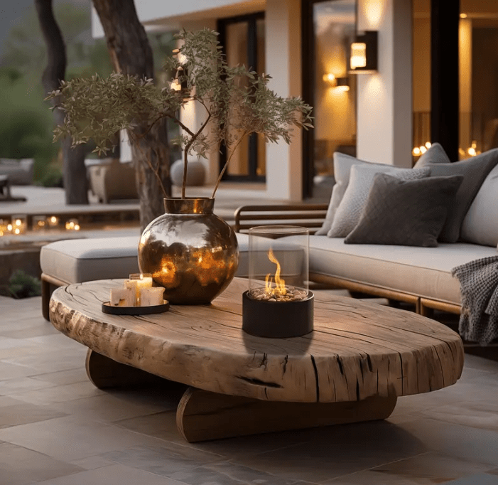 Portable Glass Cylinder Smokeless Fire Pit | Outdoor