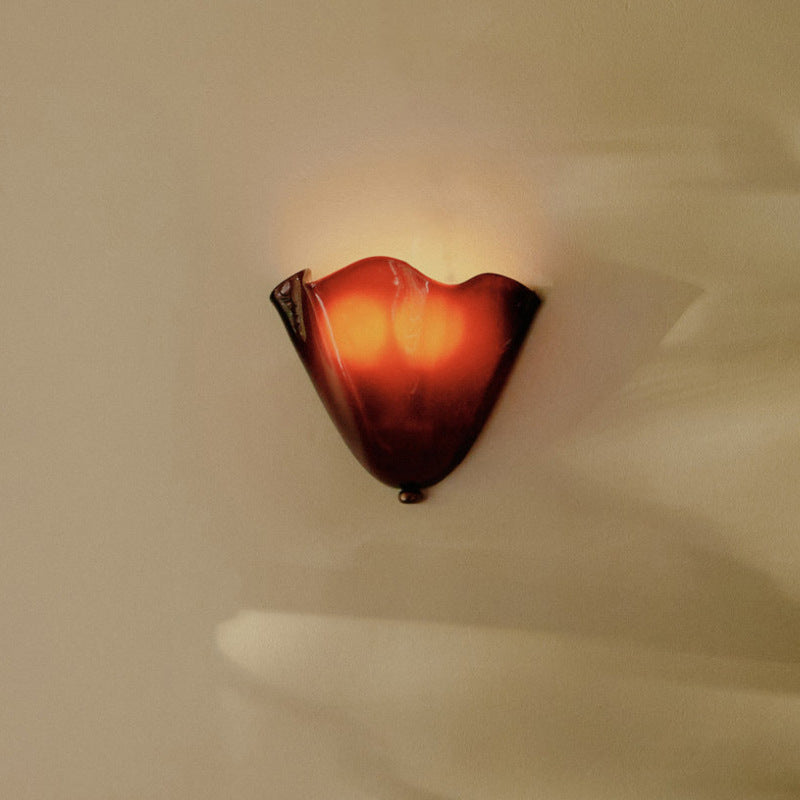 Retro Stained Glass Wall Sconce | Skirt Shell