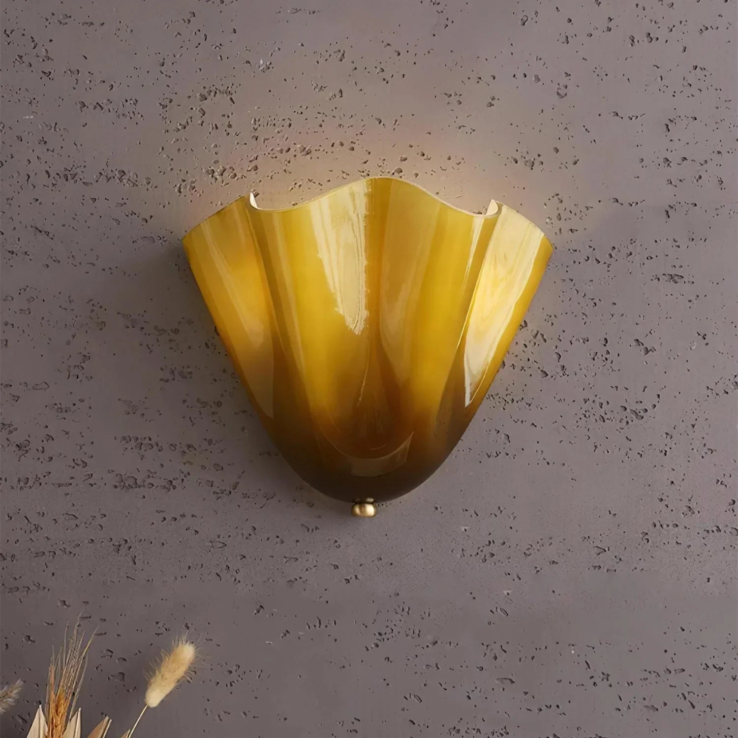 Retro Stained Glass Wall Sconce | Skirt Shell