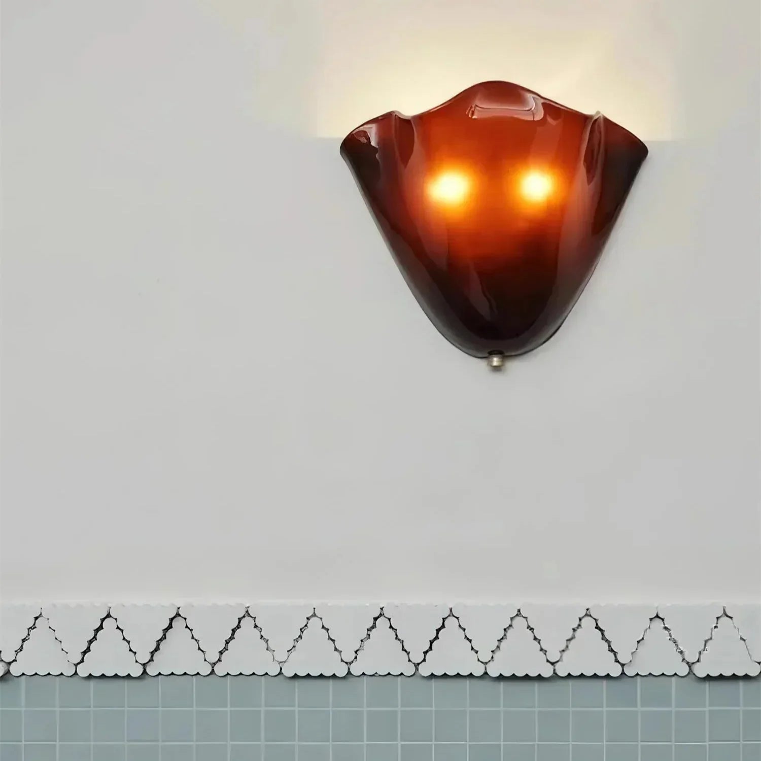 Retro Stained Glass Wall Sconce | Skirt Shell