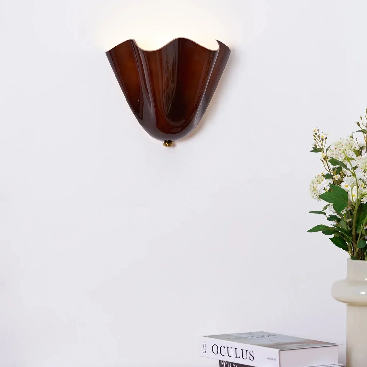 Retro Stained Glass Wall Sconce | Skirt Shell
