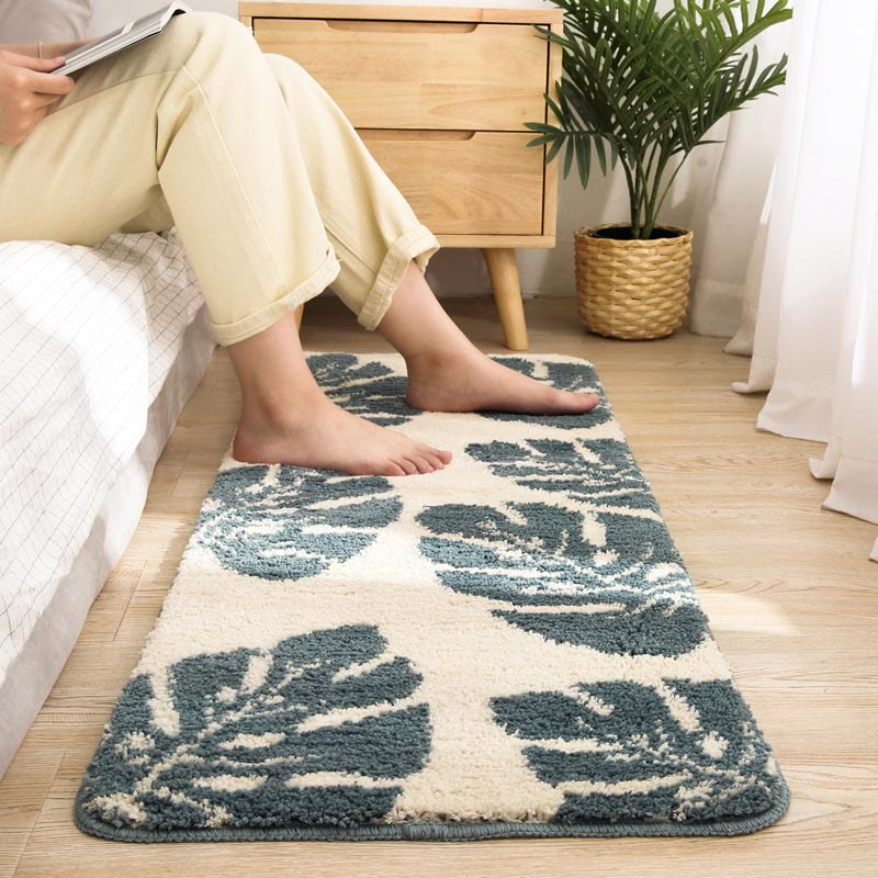 Rug Botanical Leaf Living Room | Washable