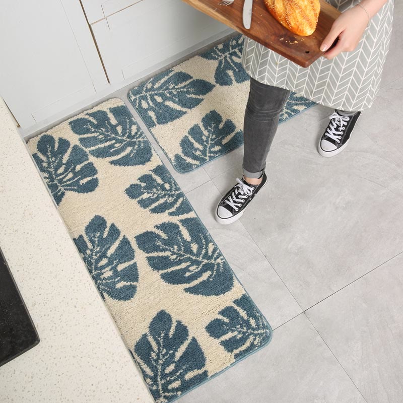 Rug Botanical Leaf Living Room | Washable