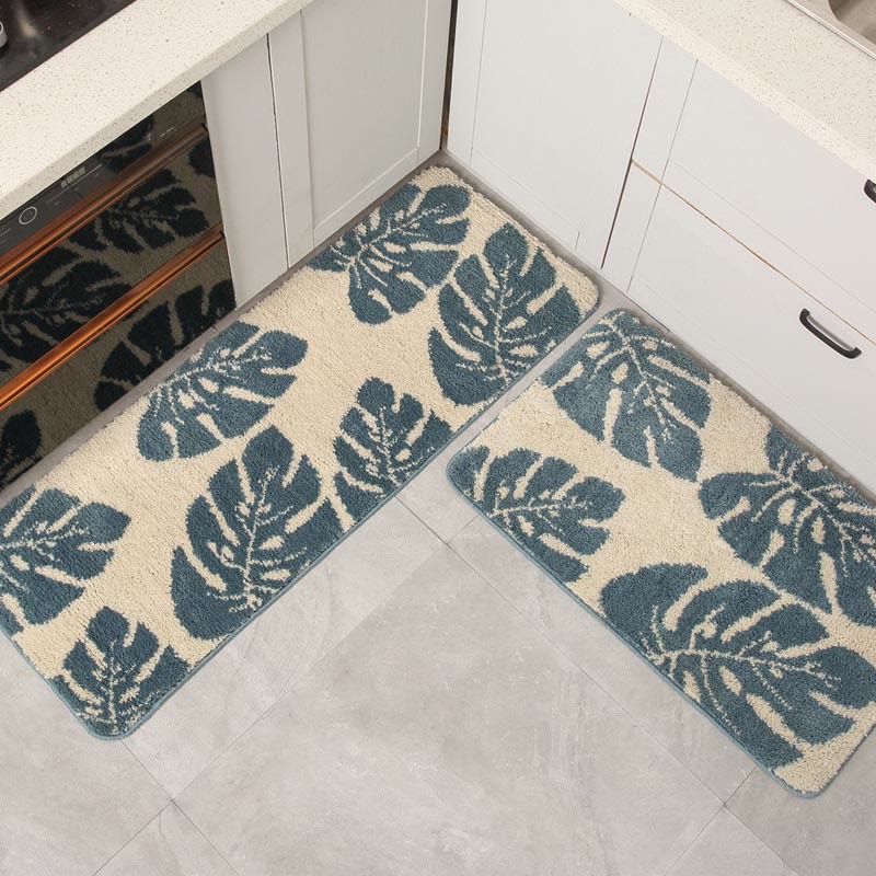 Rug Botanical Leaf Living Room | Washable