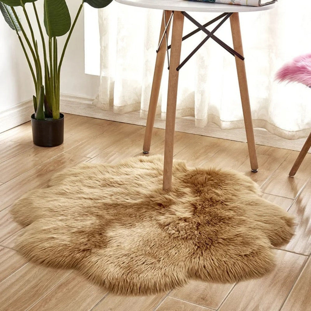 Rug Fluffy Bedroom | Sheepskin Style