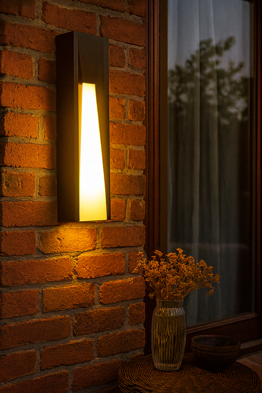 Sleek Contemporary Outdoor Wall Lights | Vertical Entrance Lighting