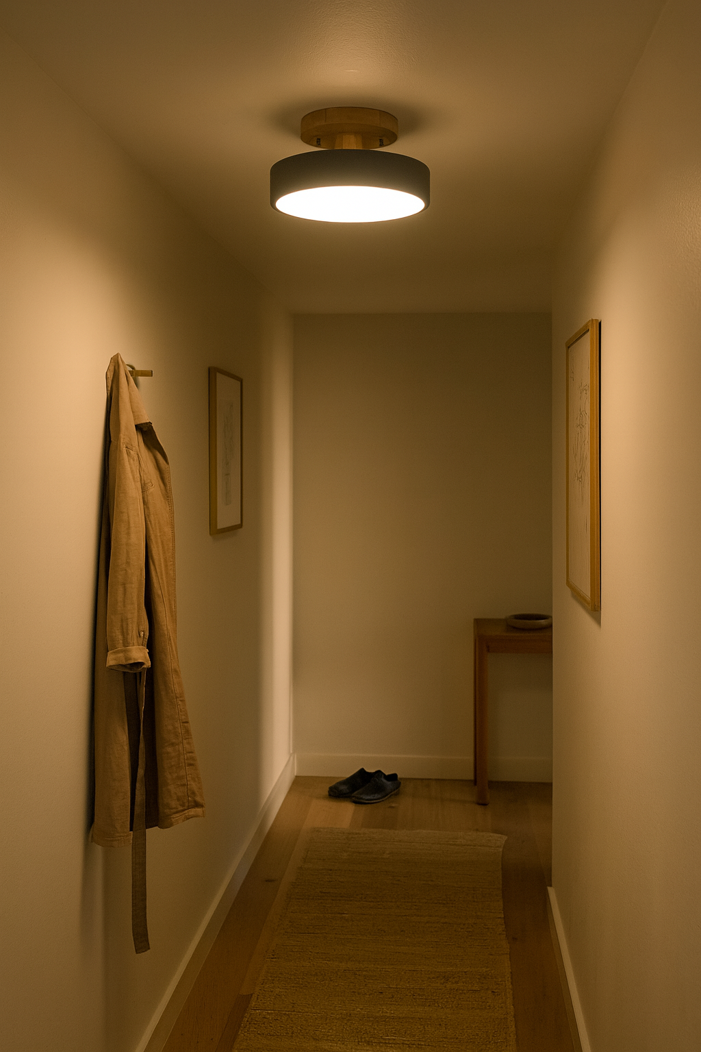 Sleek Minimal Round Ceiling Lights | Modern LED Semi-Flush Fit
