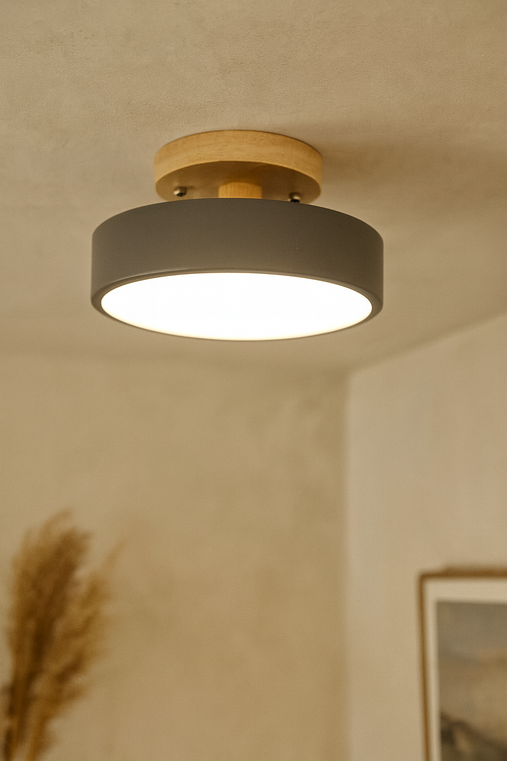 Sleek Minimal Round Ceiling Lights | Modern LED Semi-Flush Fit