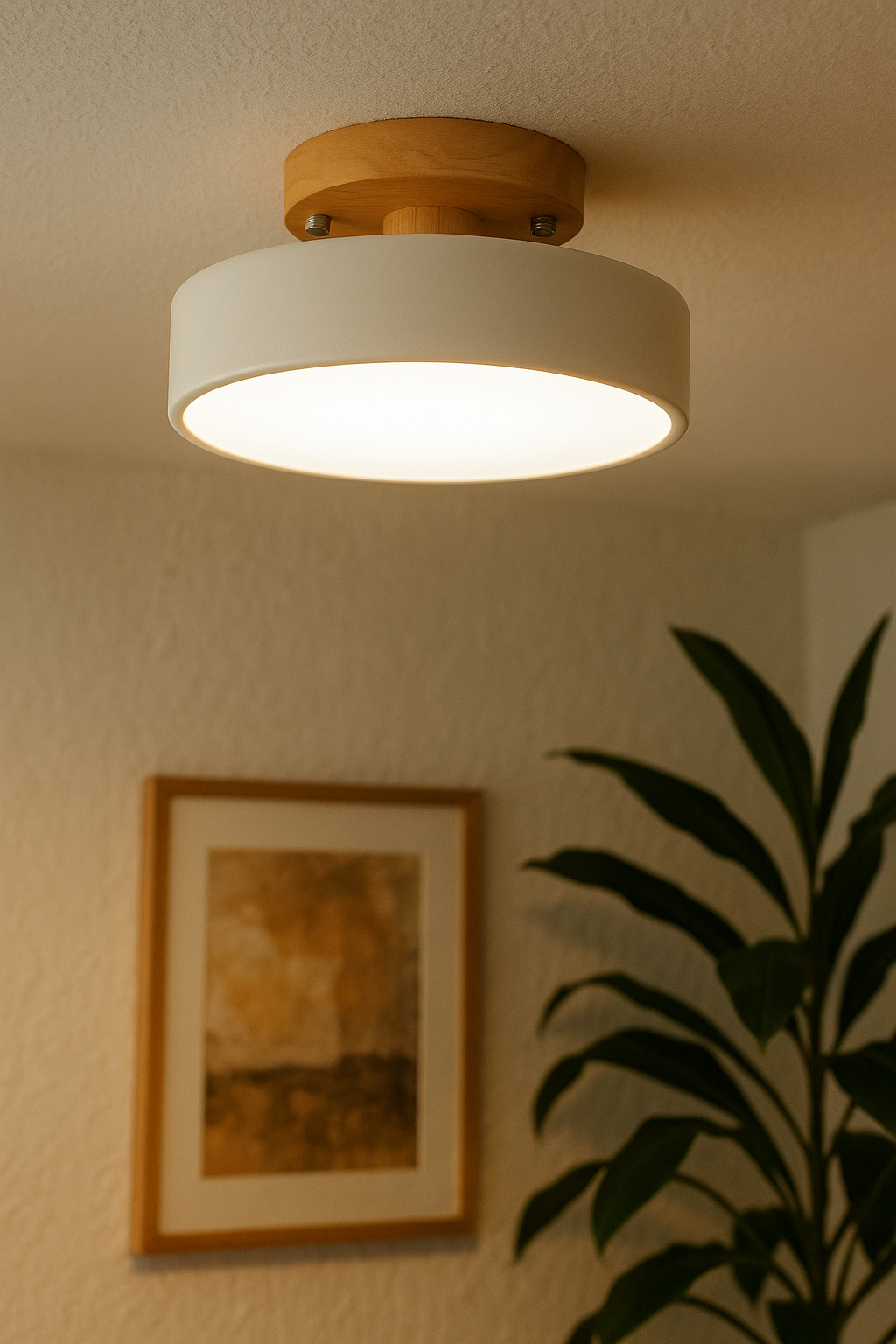 Sleek Minimal Round Ceiling Lights | Modern LED Semi-Flush Fit