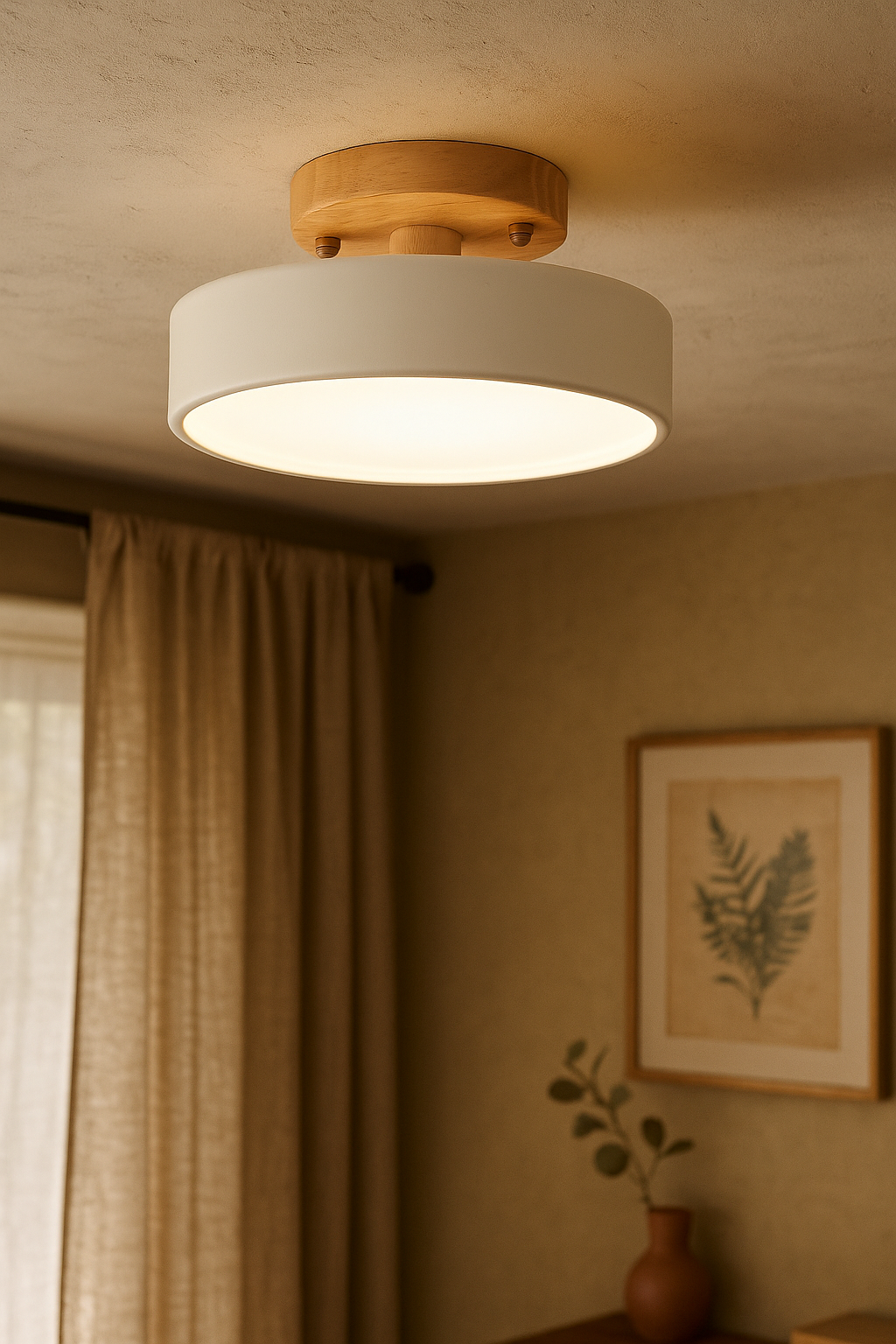 Sleek Minimal Round Ceiling Lights | Modern LED Semi-Flush Fit