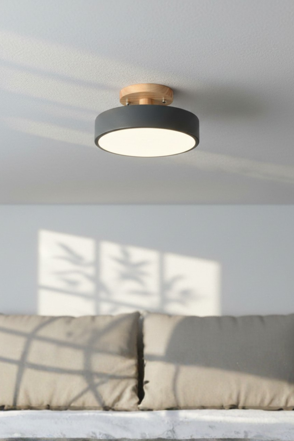 Sleek Minimal Round Ceiling Lights | Modern LED Semi-Flush Fit