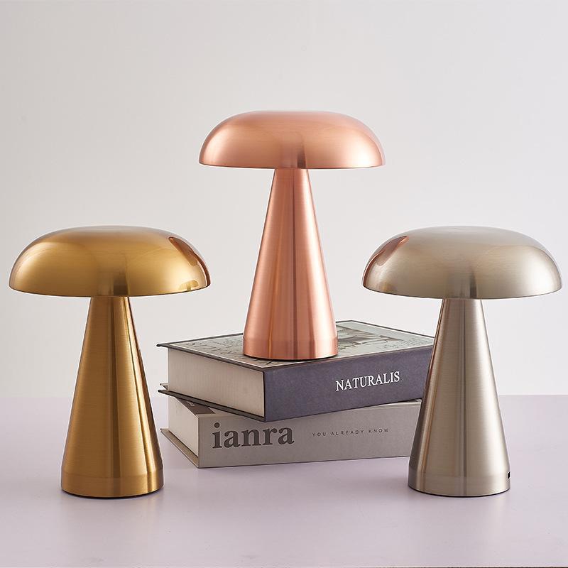 Table Lamp Mushroom LED Bedroom | Rechargeable