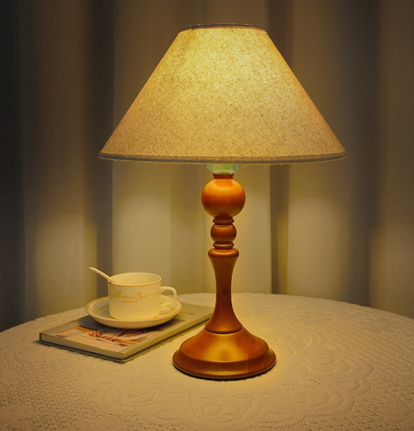 Table Lamp Wooden Bedroom | Shade