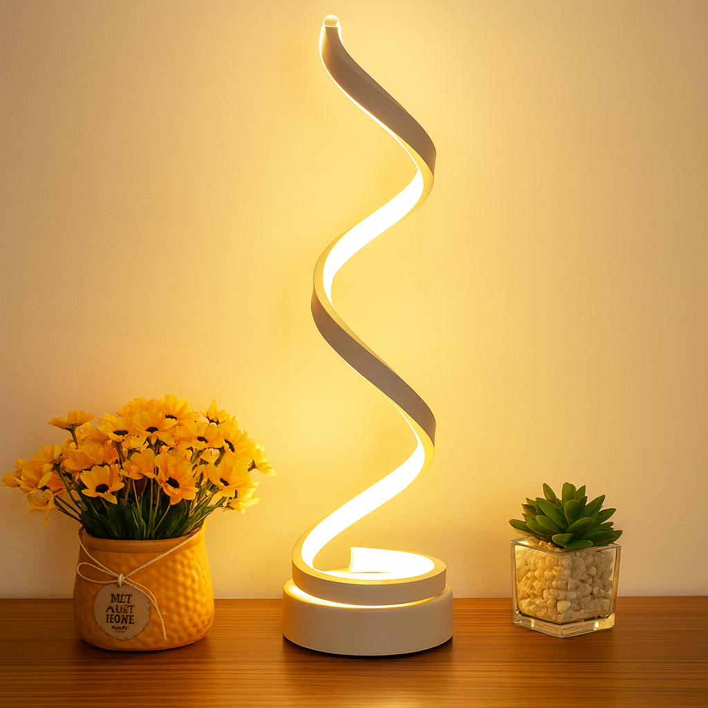 Table Lamps LED Spiral Design | Bedroom Living Room
