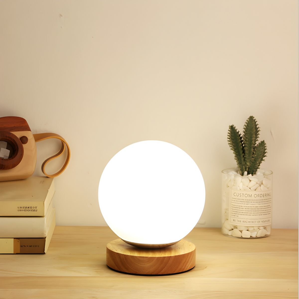 Table Lamps LED Wooden Base | Bedroom Bedside