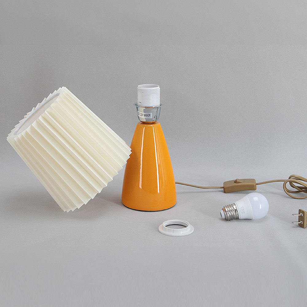 Table Lamps Pleated Bedroom | Ceramic Base