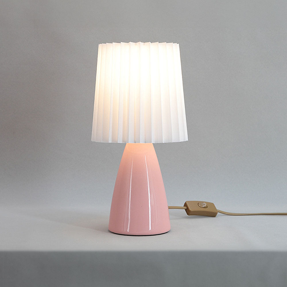 Table Lamps Pleated Bedroom | Ceramic Base