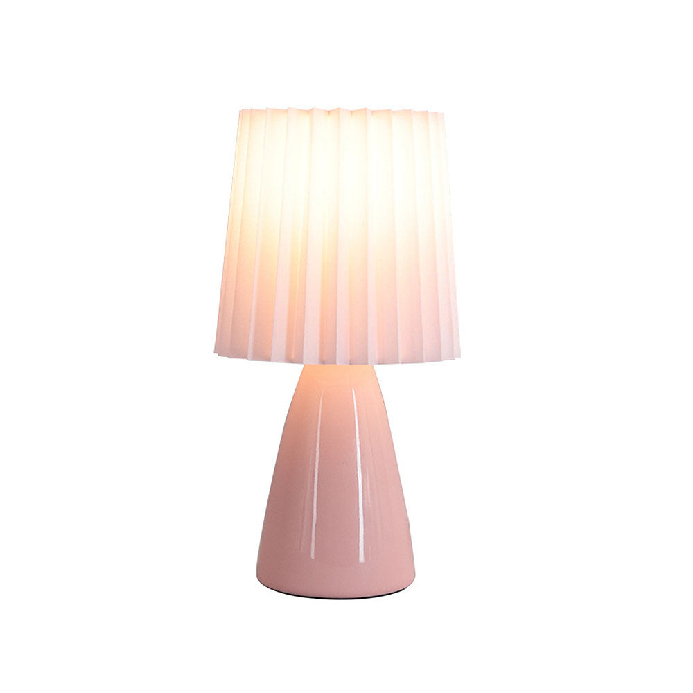 Table Lamps Pleated Bedroom | Ceramic Base