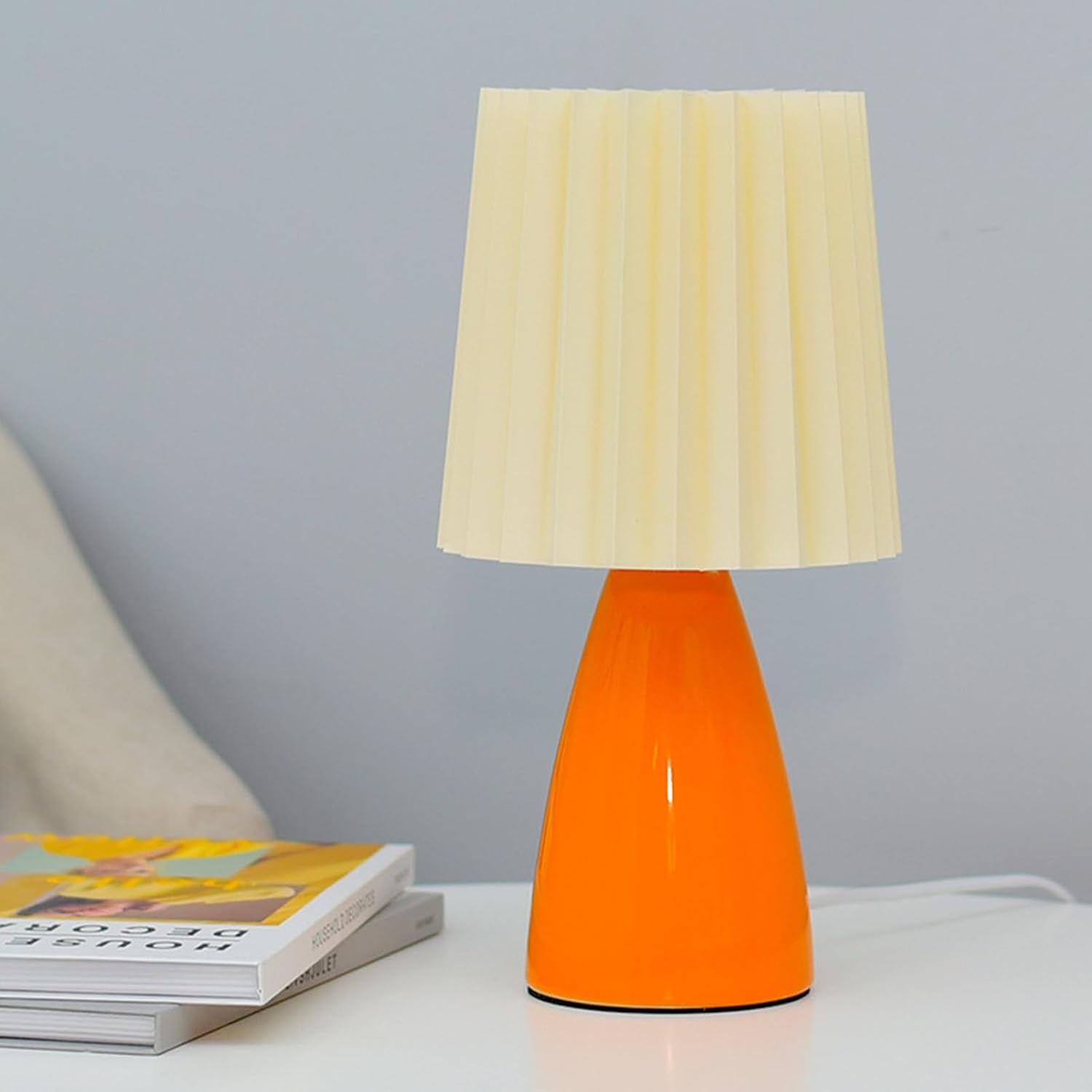 Table Lamps Pleated Bedroom | Ceramic Base