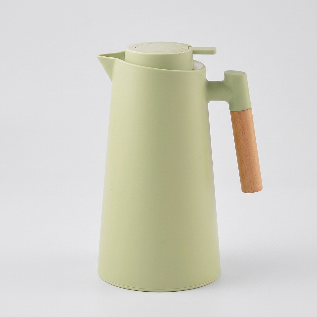 Thermal Jug with Wooden Handle | Temperature Display