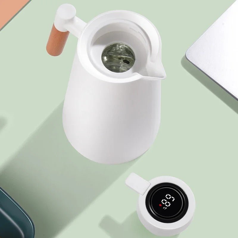 Thermal Jug with Wooden Handle | Temperature Display