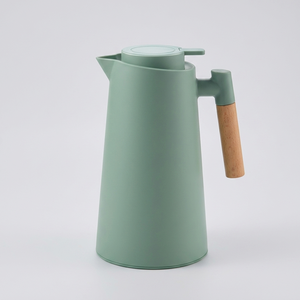 Thermal Jug with Wooden Handle | Temperature Display