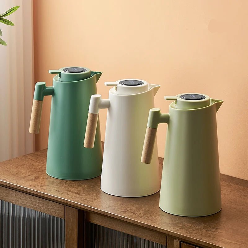 Thermal Jug with Wooden Handle | Temperature Display