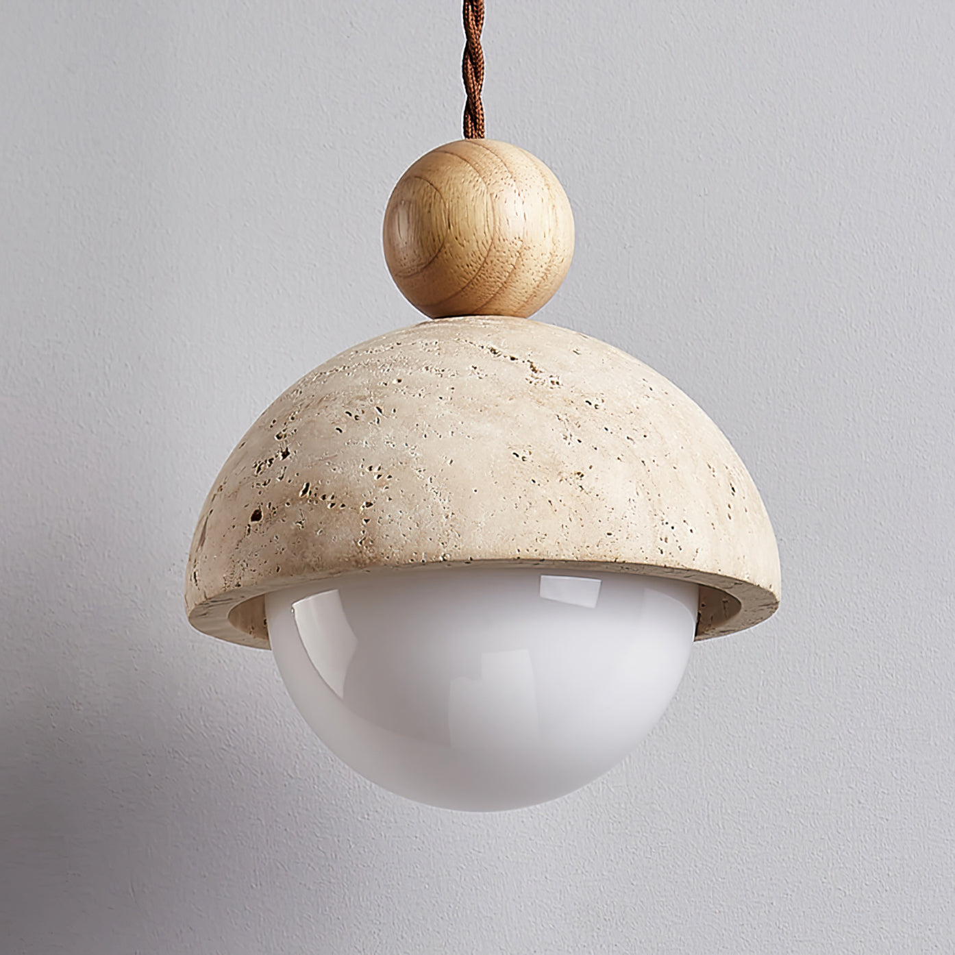 Travertine Dome Glass Design Hanging | Pendant Light