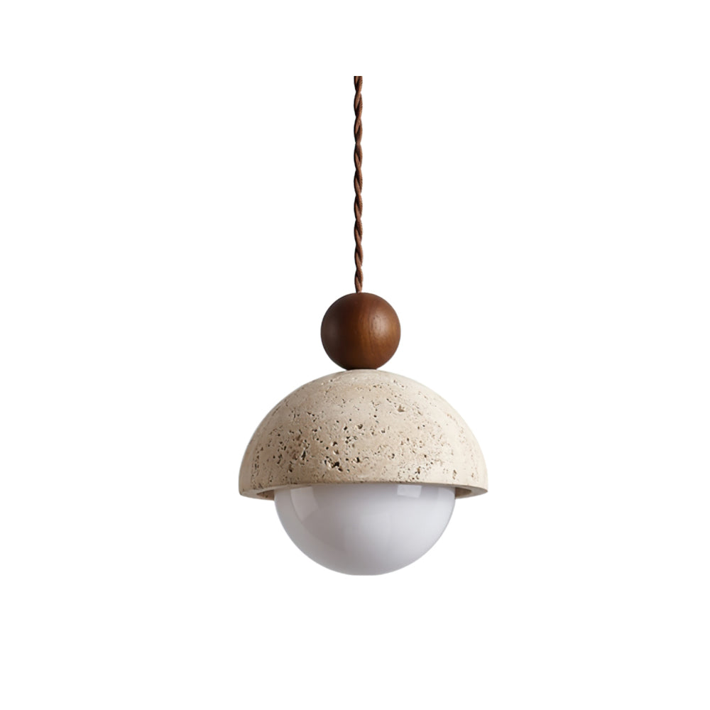 Travertine Dome Glass Design Hanging | Pendant Light