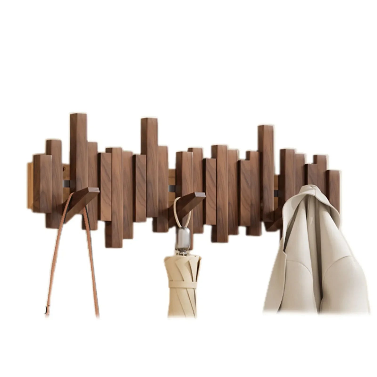 Wall Mounted Coat Rack Wooden | Hooks for Wall