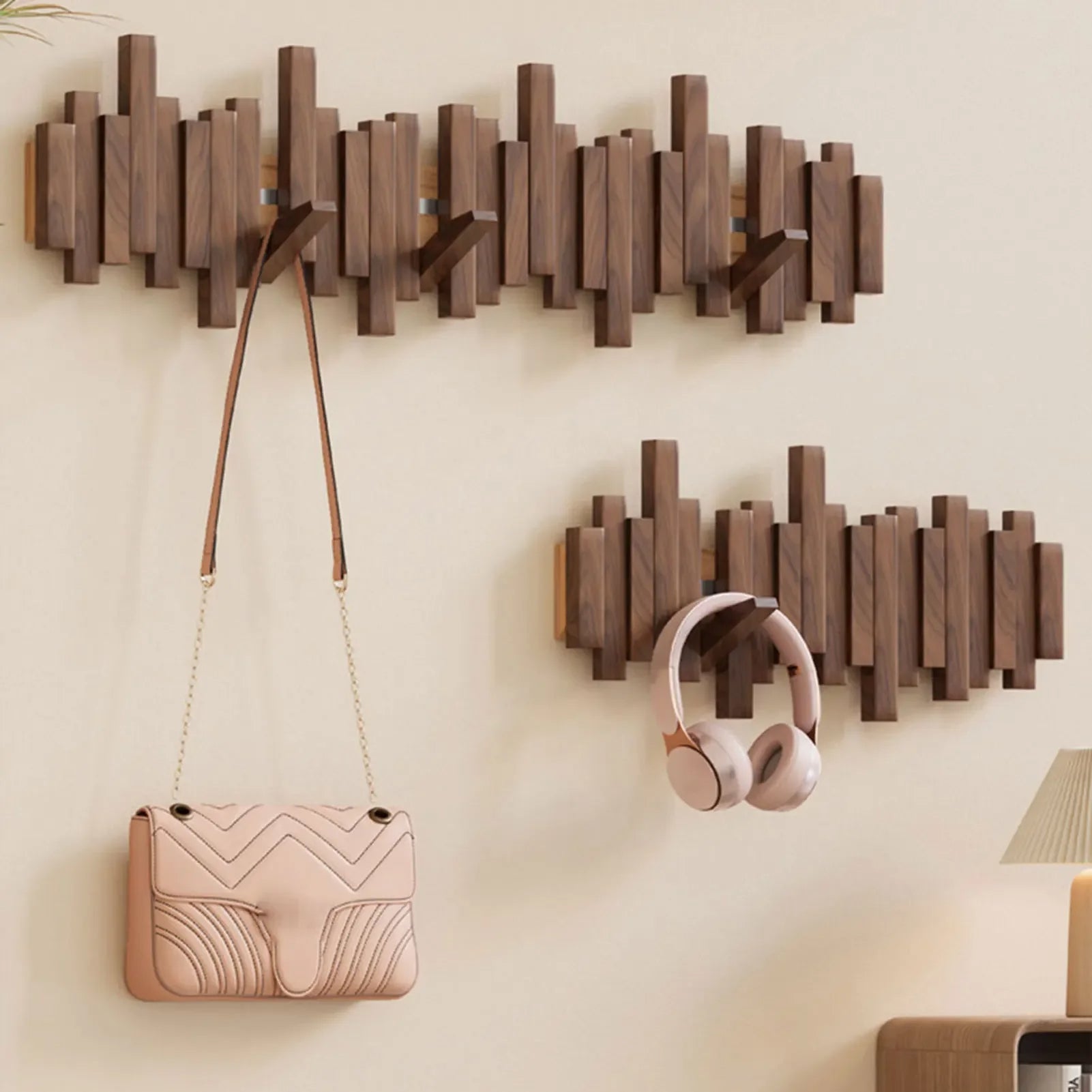 Wall Mounted Coat Rack Wooden | Hooks for Wall