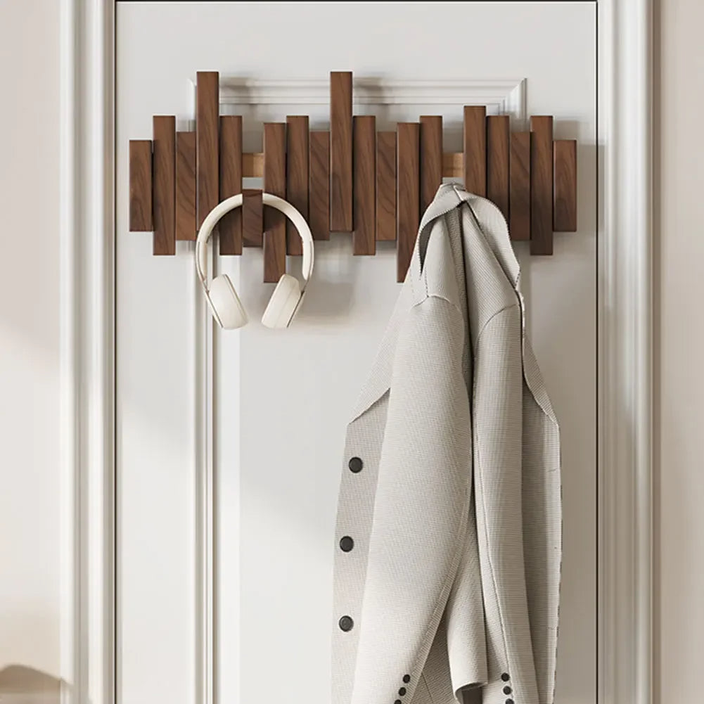Wall Mounted Coat Rack Wooden | Hooks for Wall
